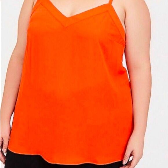Torrid Orange Georgette Tunic Cami Tank Top Size 3x 22/24 - Picture 1 of 5